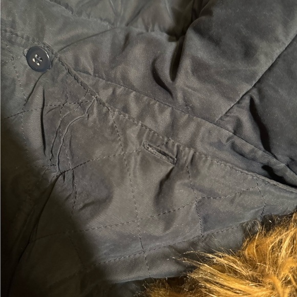 Nautica Dark Blue Puffer Jacket with Faux Fur Hood - Picture 9 of 9